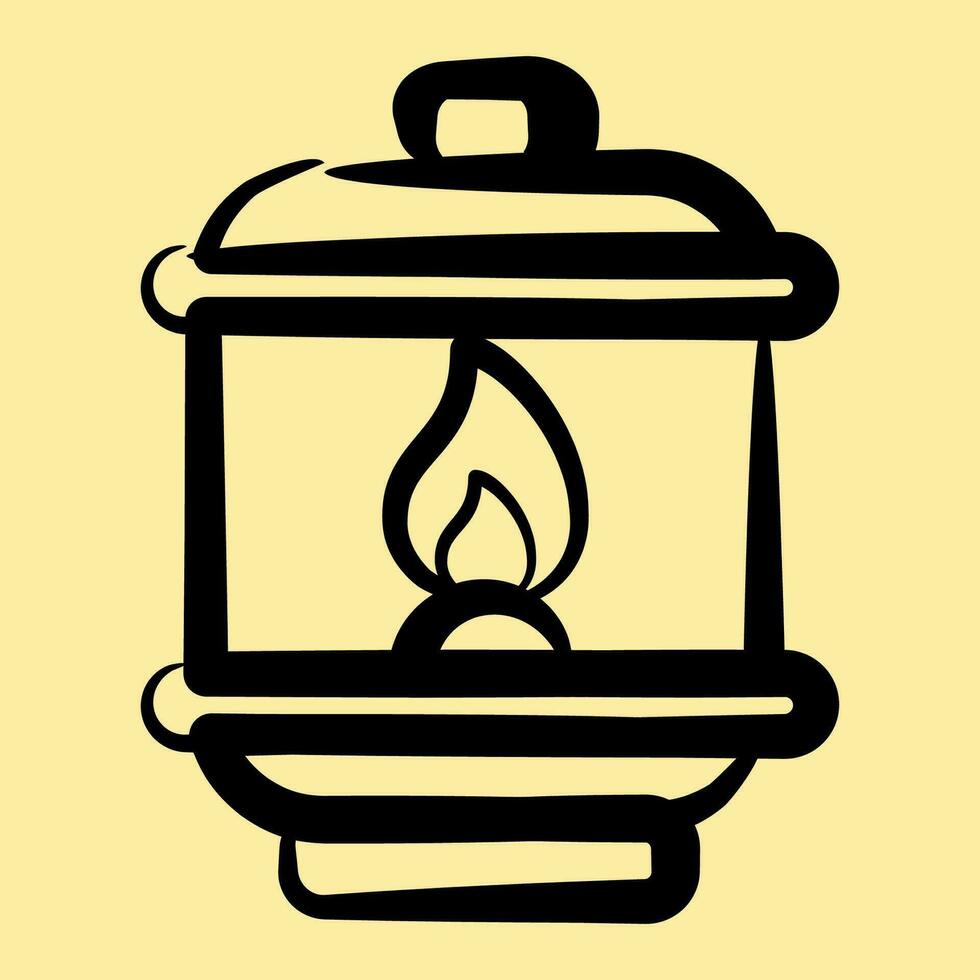 Icon lantern. Diwali celebration elements. Icons in hand drawn style. Good for prints, posters, logo, decoration, infographics, etc. vector