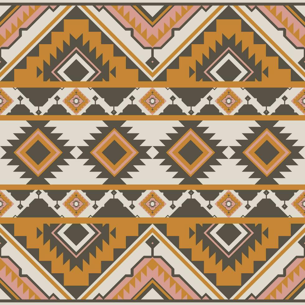 navajo tribal vector sin costura modelo. nativo americano ornamento. étnico sur occidental decoración estilo. boho geométrico ornamento. vector sin costura modelo. mexicano frazada, alfombra. tejido alfombra