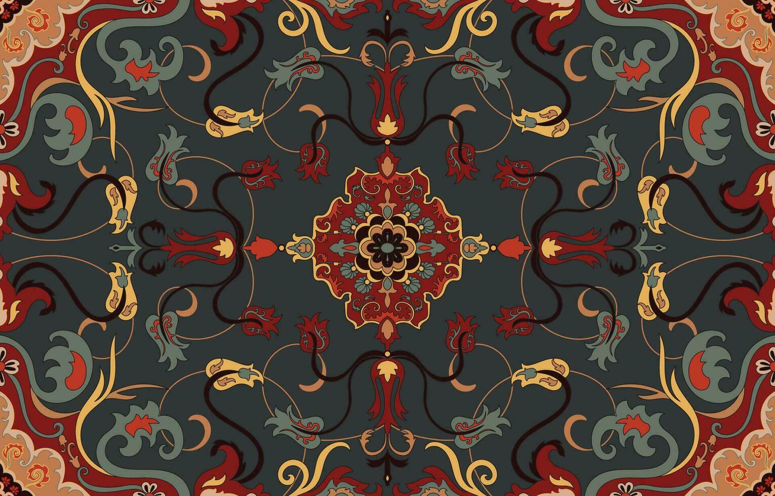 navajo pattern.Persian rug.Aztec tribal.seamless geometric pattern. Indigenous ethnic carpet. Ethnicity. Red carpet, the story of the fire war. vector