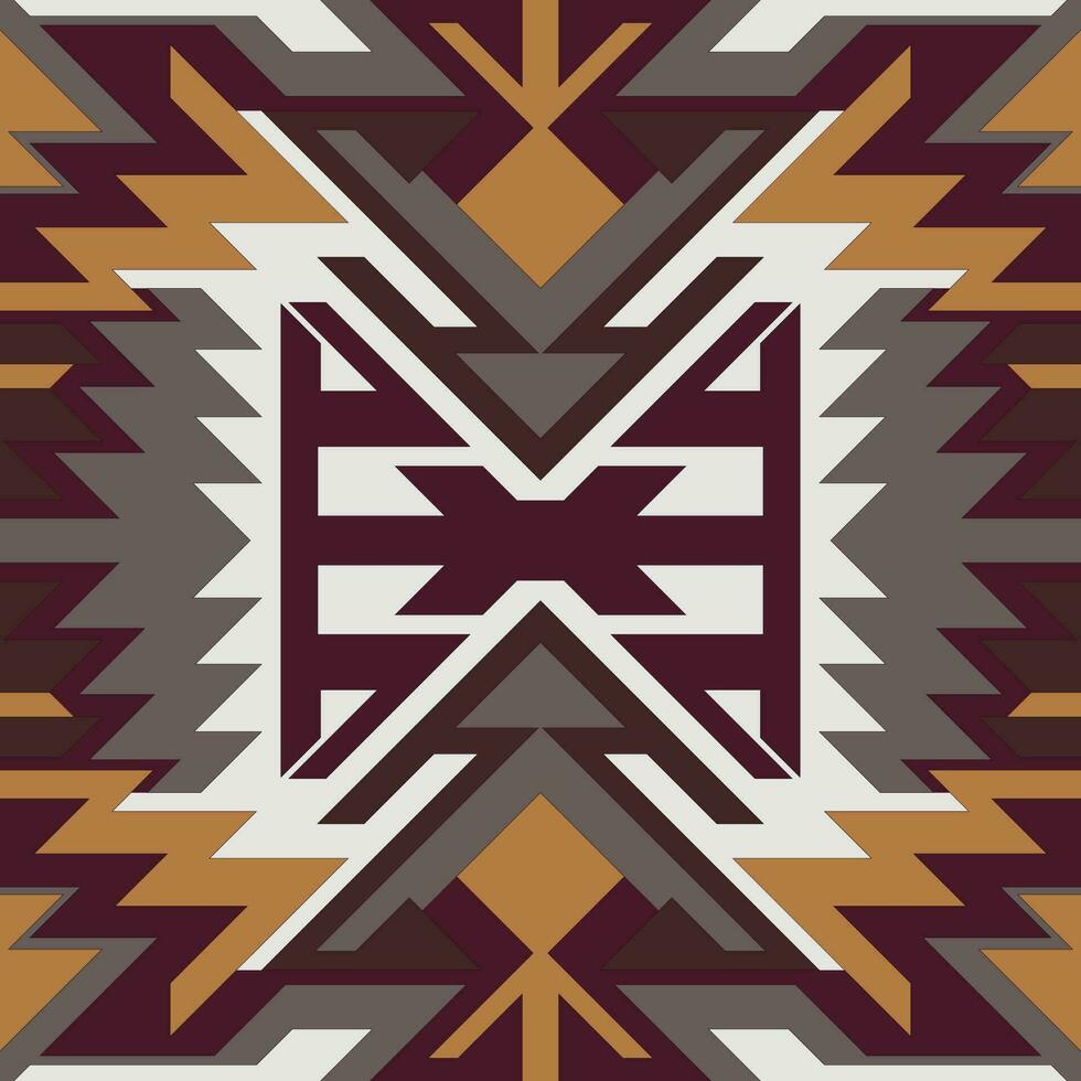 Seamless Navajo Aztec abstract geometric art Ethnic hipster vector background, wallpaper, fabric design, fabric, tissue, cover, textile template