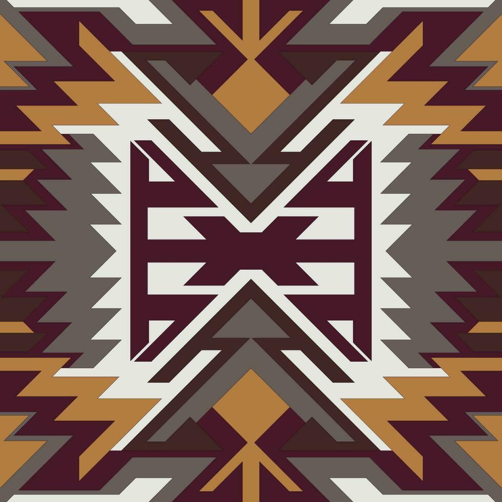 Seamless Navajo Aztec abstract geometric art Ethnic hipster vector background, wallpaper, fabric design, fabric, tissue, cover, textile template