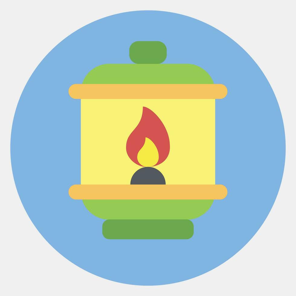 Icon lantern. Diwali celebration elements. Icons in color mate style. Good for prints, posters, logo, decoration, infographics, etc. vector