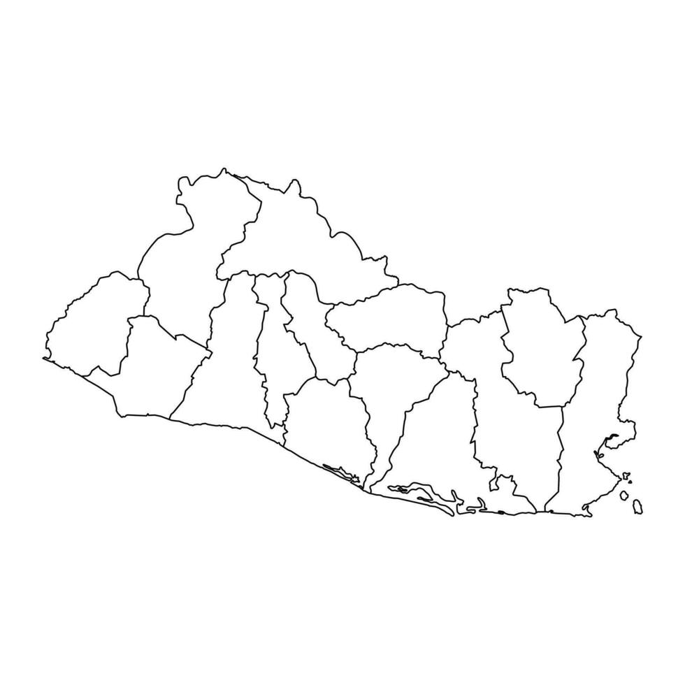 el el Salvador mapa con administrativo divisiones vector