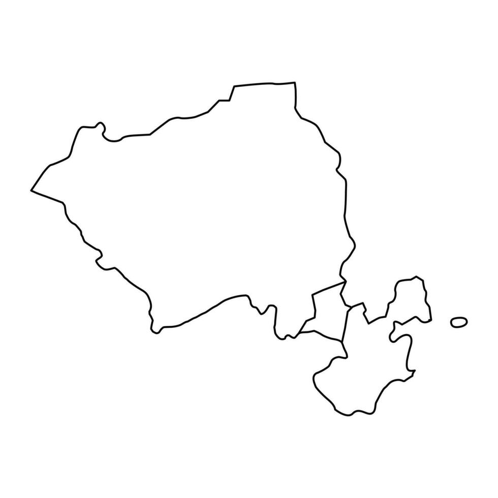 Lachin district map, administrative division of Azerbaijan. vector