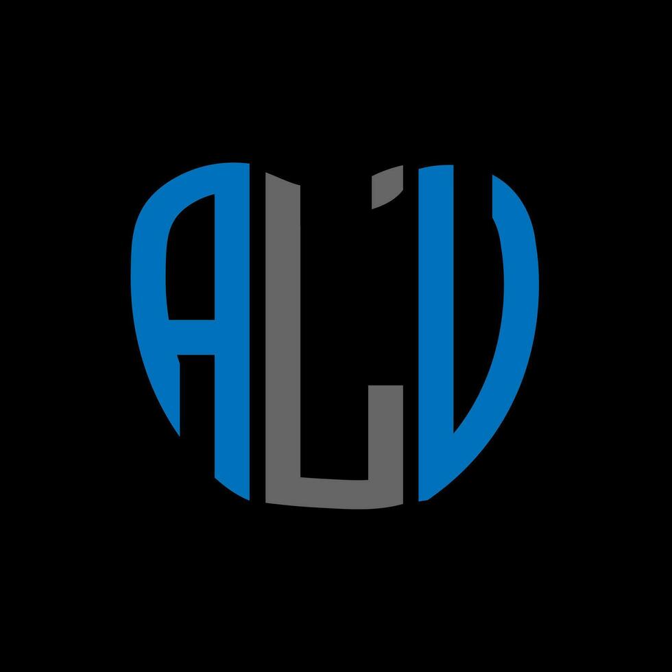 alv letra logo creativo diseño. alv único diseño. vector
