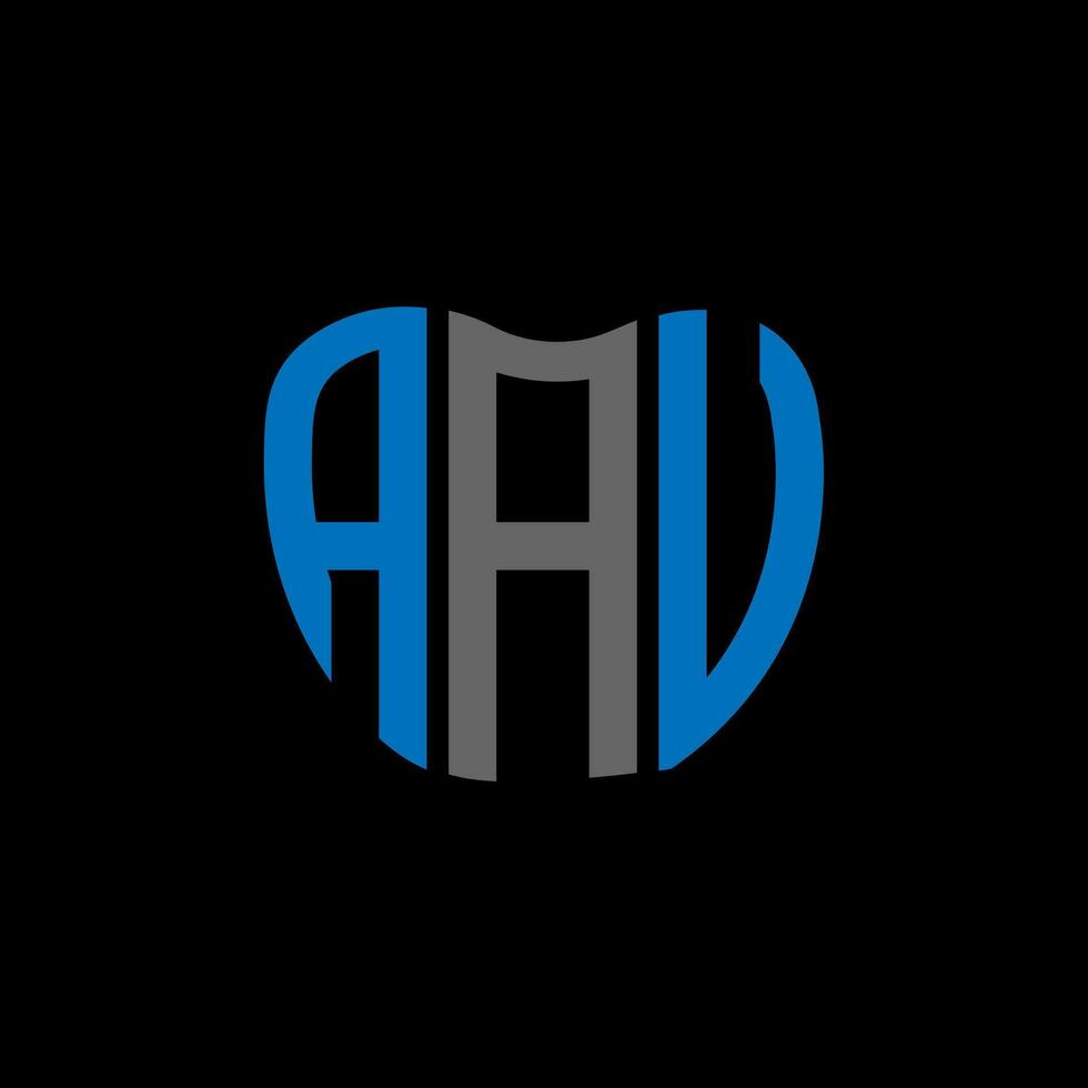 diseño creativo del logotipo de la letra aav. diseño único aav. vector