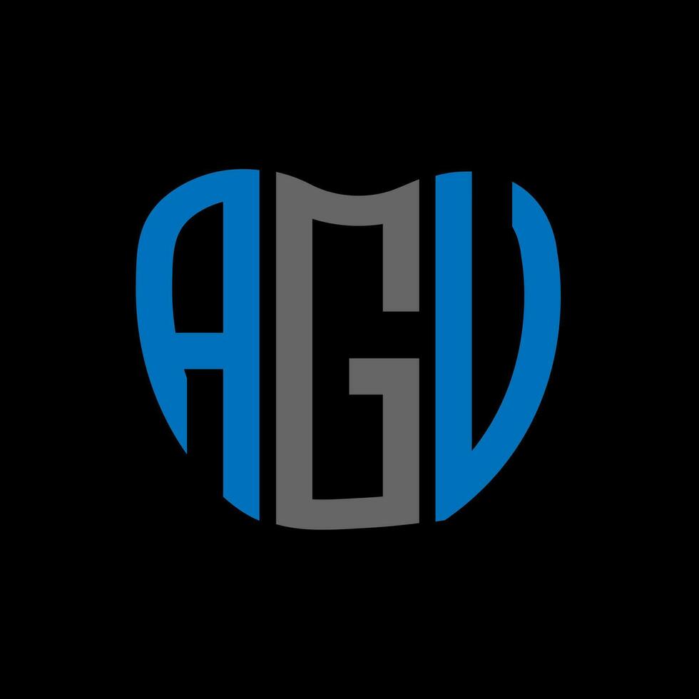AGV letter logo creative design. AGV unique design. vector