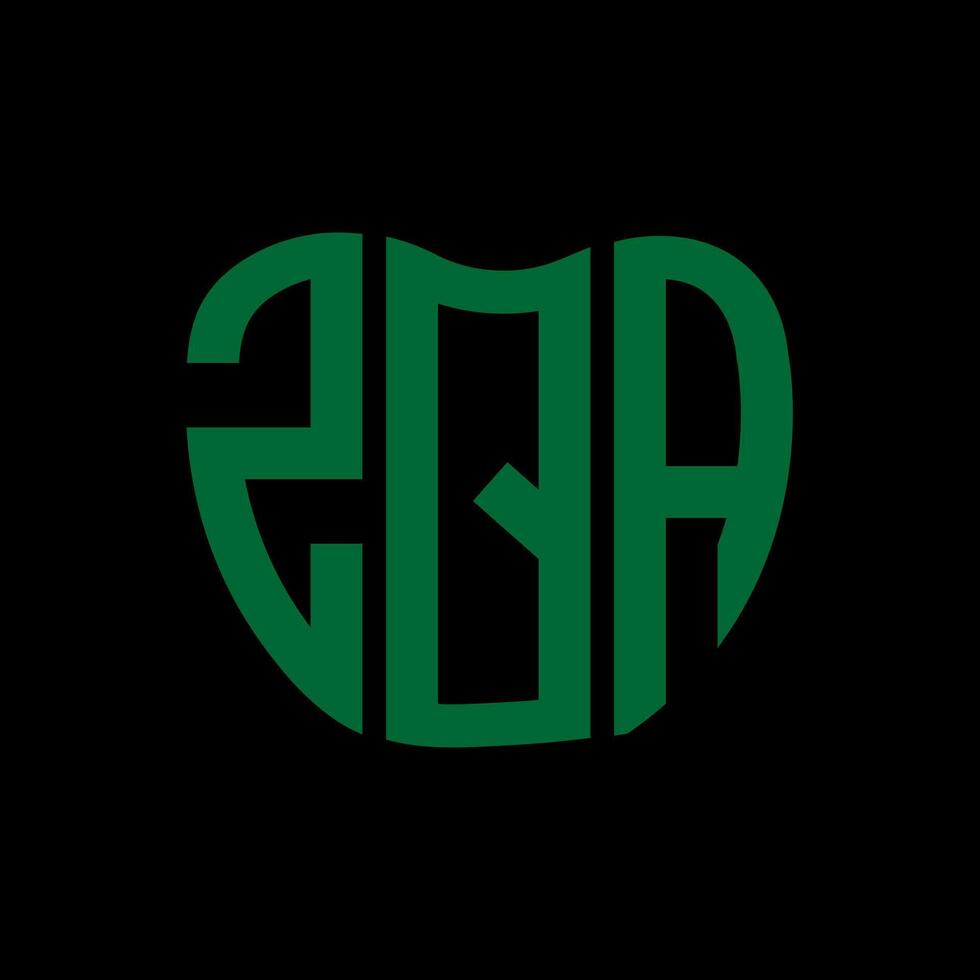 ZQA letter logo creative design. ZQA unique design. vector