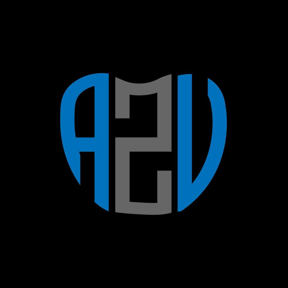 AZV letter logo creative design. AZV unique design. vector