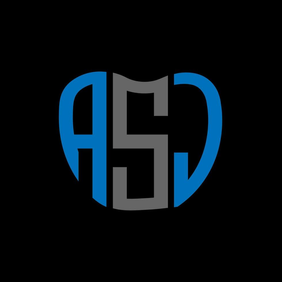 ASJ letter logo creative design. ASJ unique design. vector