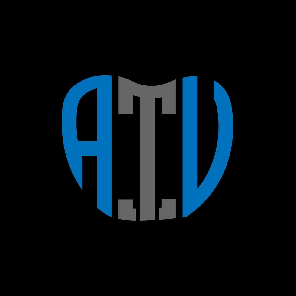 ATV letter logo creative design. ATV unique design. vector