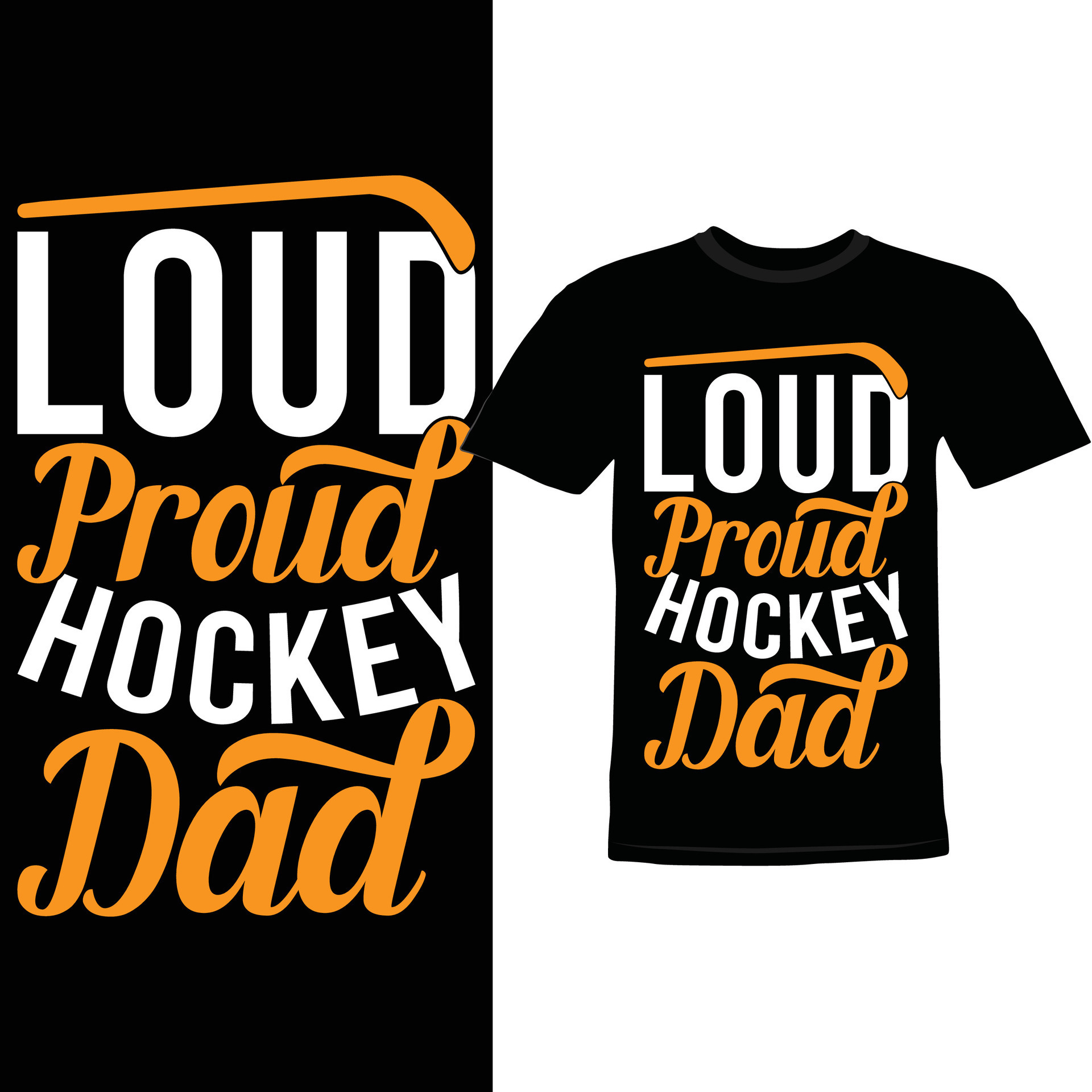 Loud Proud Hockey Dad, Happy Fathers Day Greeting Hockey Dad Graphic
