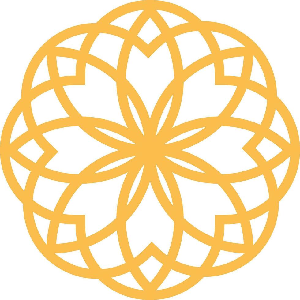 Geometric Flower Logo Element vector