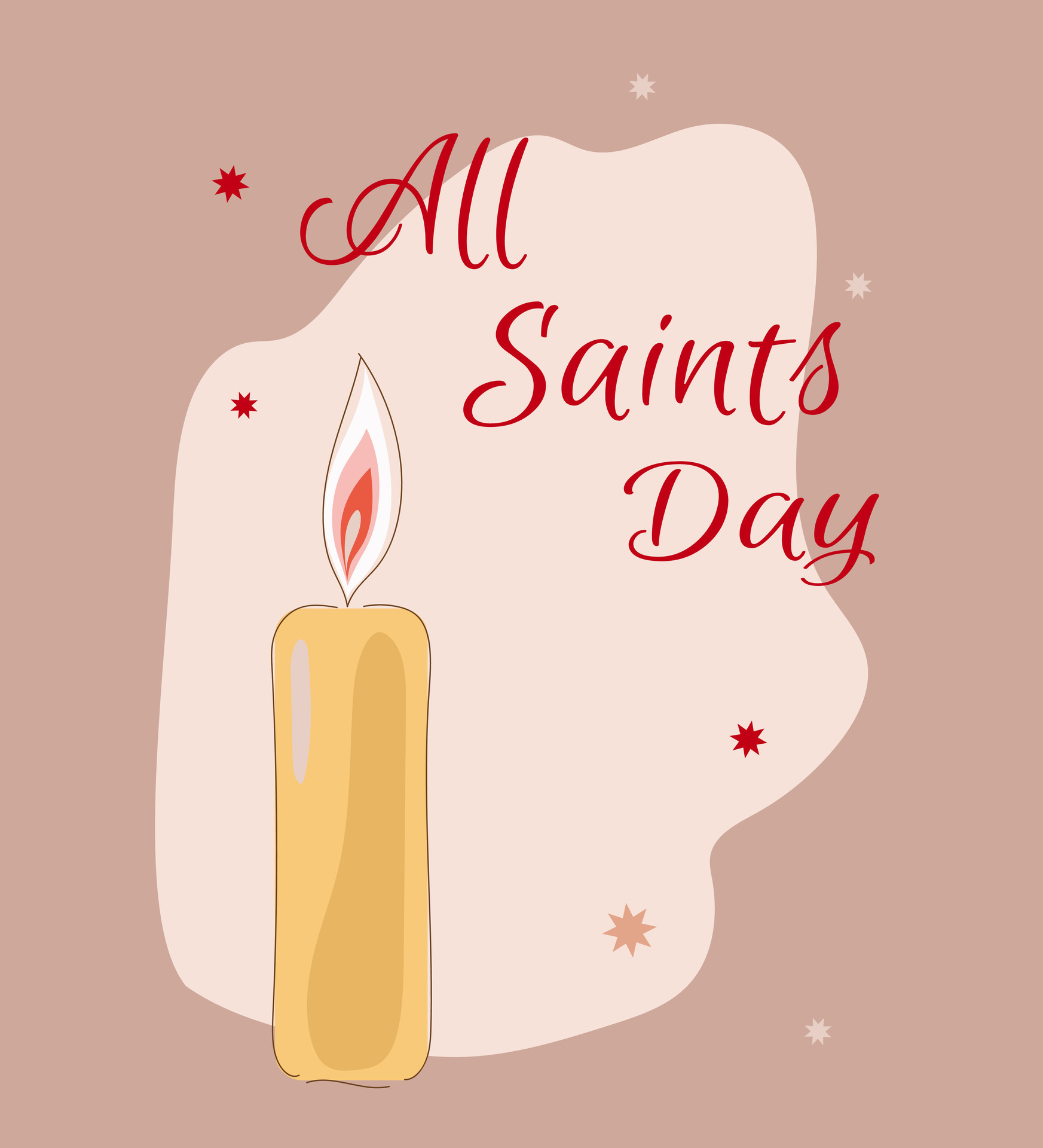 All Saints Day greetings banner, all saints day greeting vector flat