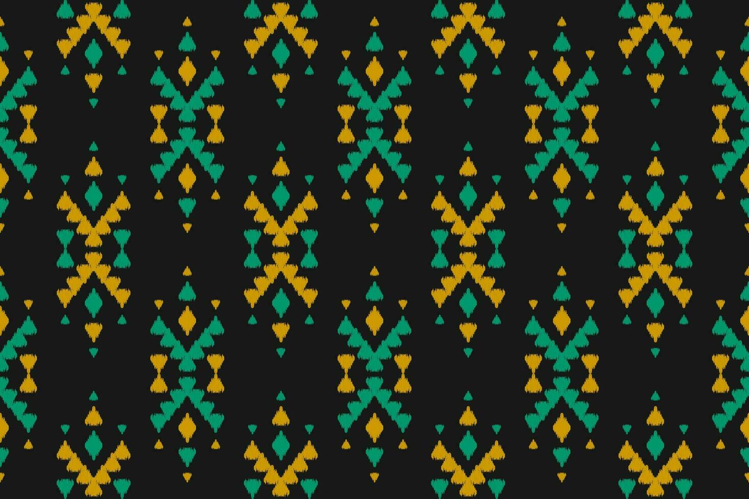 Fabric ikat pattern art. Geometric ethnic seamless pattern traditional. American, Mexican style. vector