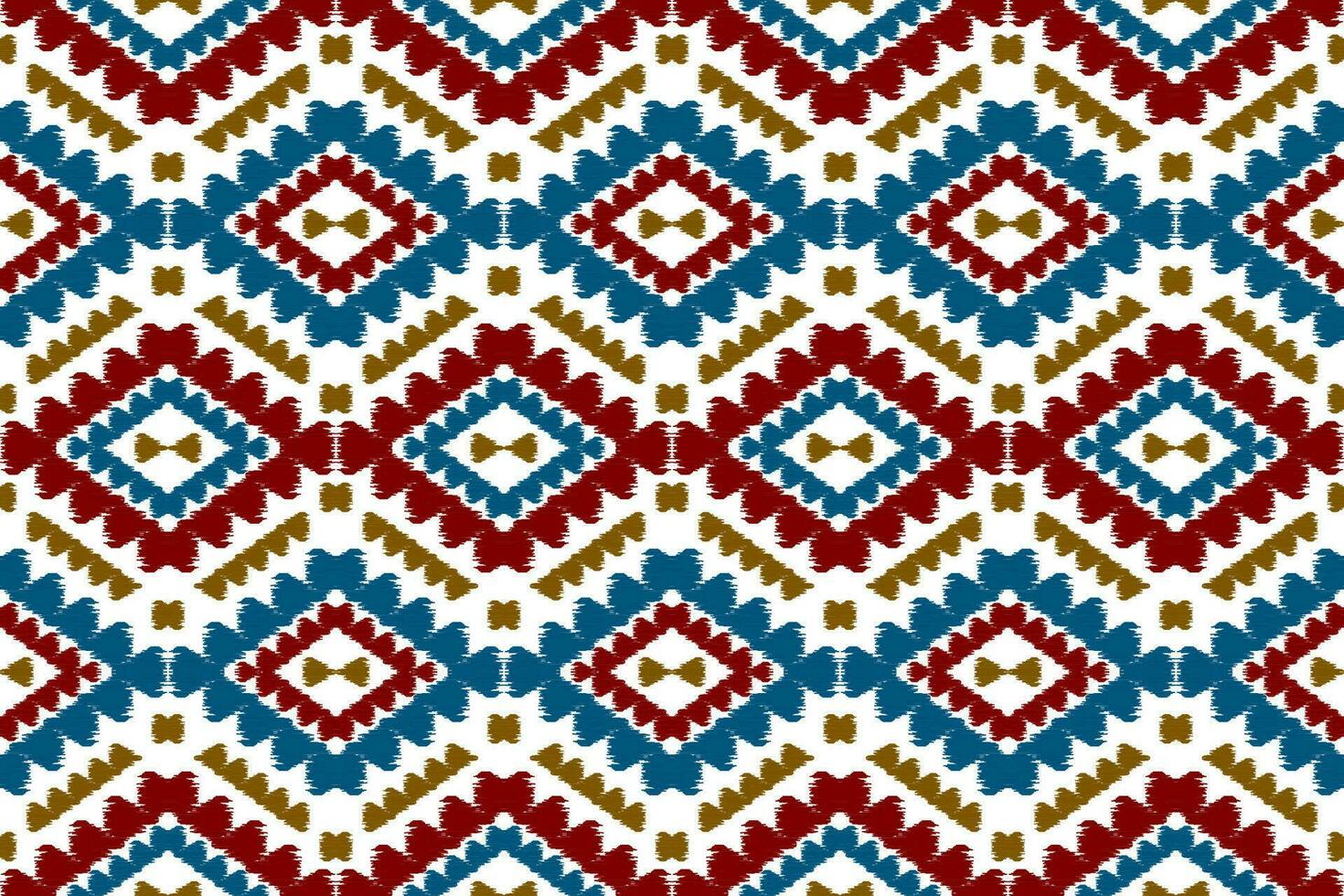 Fabric ikat pattern art. Geometric ethnic seamless pattern traditional. American, Mexican style. vector