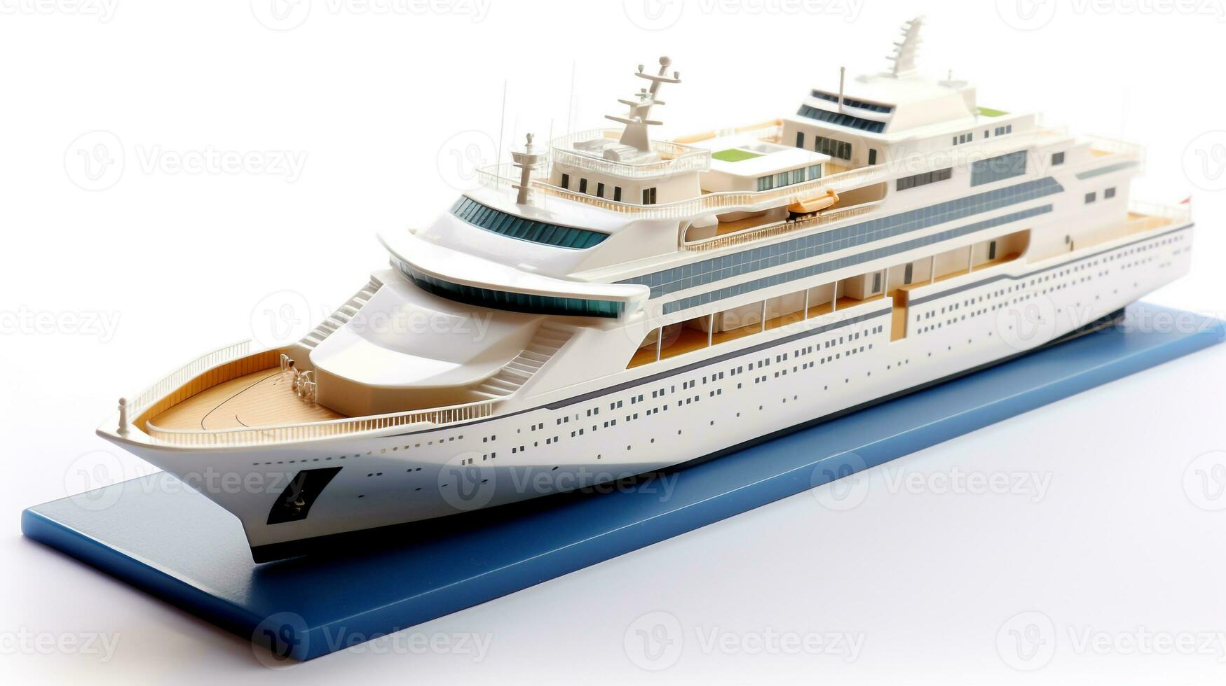 Displaying a 3D miniature Ferry. Generative AI photo