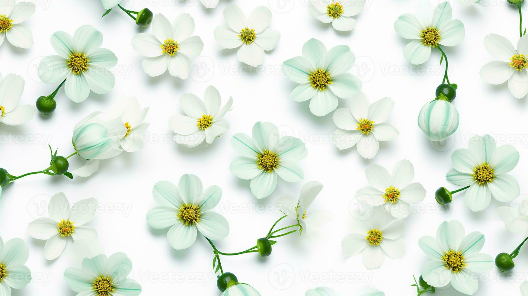 Chrysopsis flower patterned background. Flower texture background. Generative AI photo