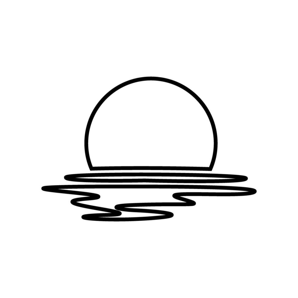 Sunset icon vector. Sunrise illustration sign. Sun symbol or logo. vector