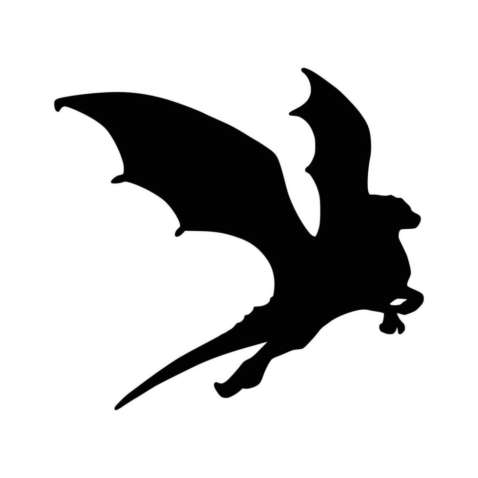 Dragon silhouette. Vector of dragon silhouette.