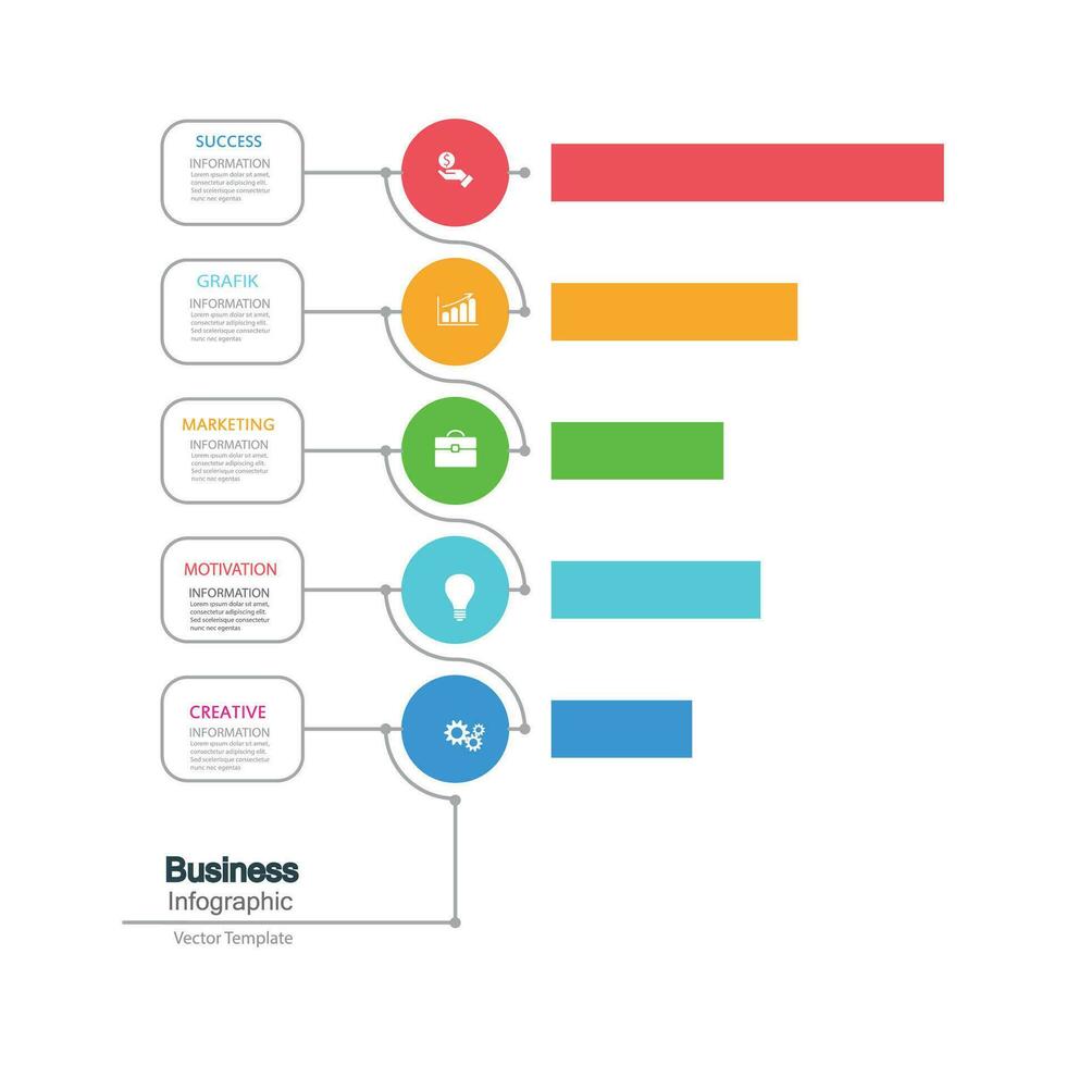 Infographic vector, graph. presentation. Business concepts, parts, steps, processes. Visualization of infographic data. Startup template. - Vector