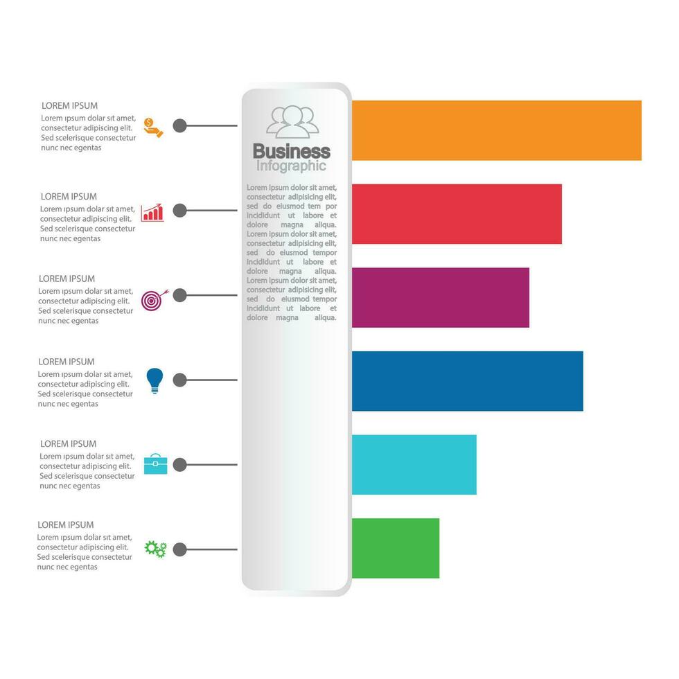Infographic vector, graph. presentation. Business concepts, parts, steps, processes. Visualization of infographic data. Startup template. - Vector