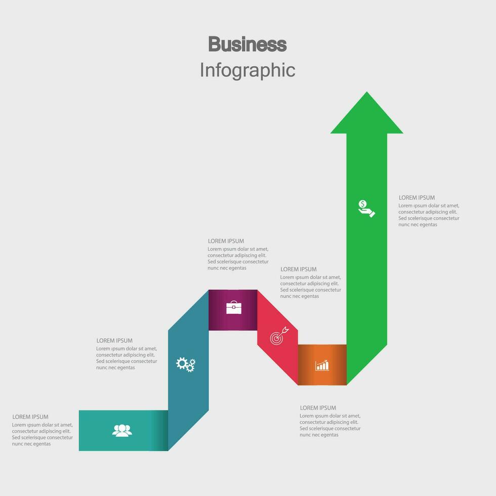 infografía vector, grafico. presentación. negocio conceptos, partes, pasos, procesos. visualización de infografía datos. puesta en marcha modelo. - vector