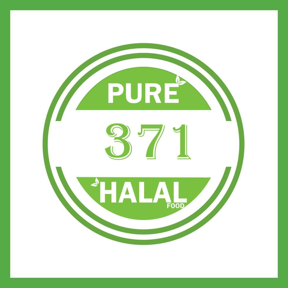 design with halal leaf design 371 vector