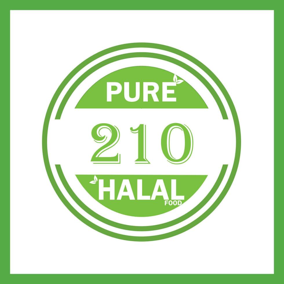 design with halal leaf design 210 vector