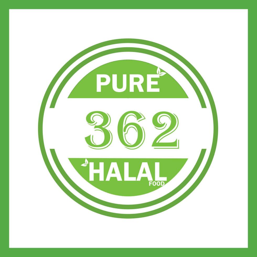 design with halal leaf design 362 vector
