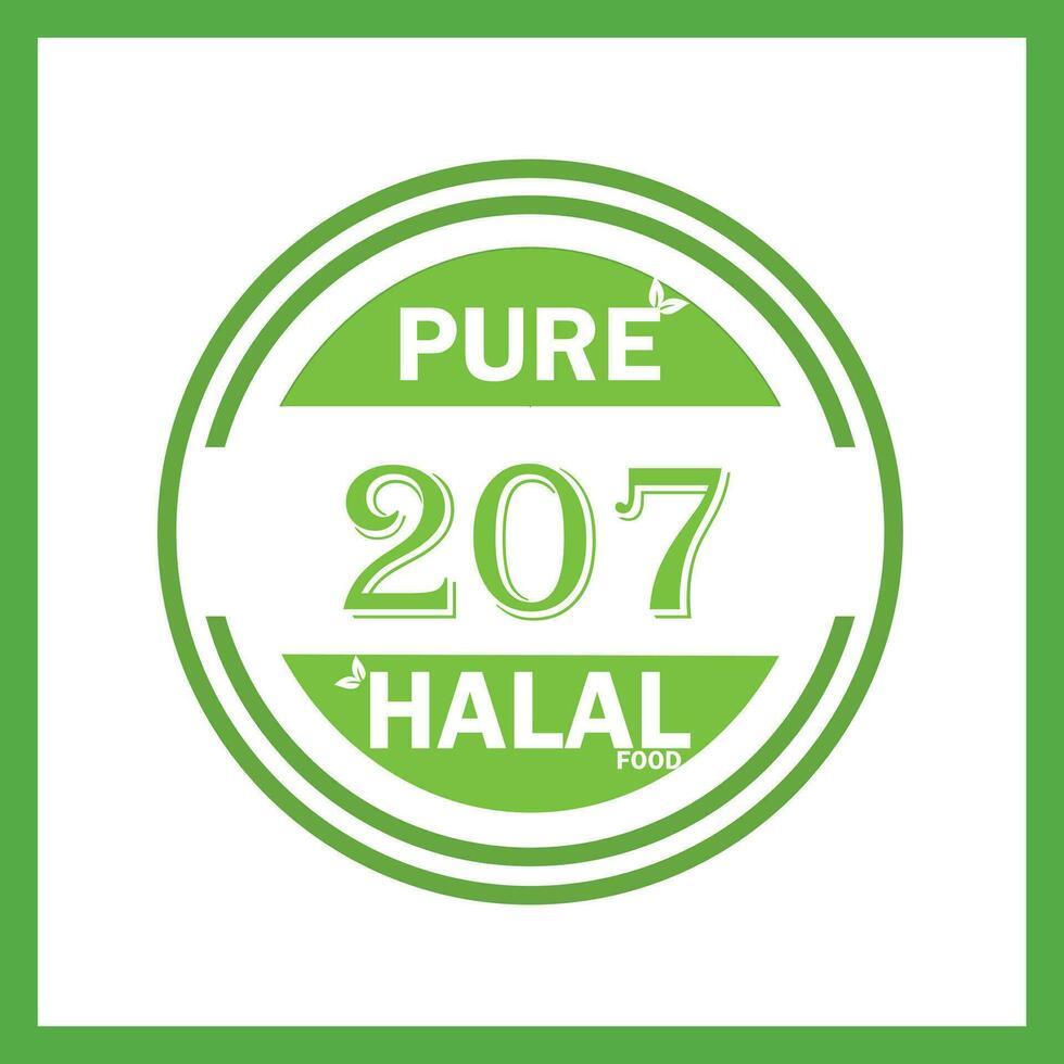 diseño con halal hoja diseño 207 vector