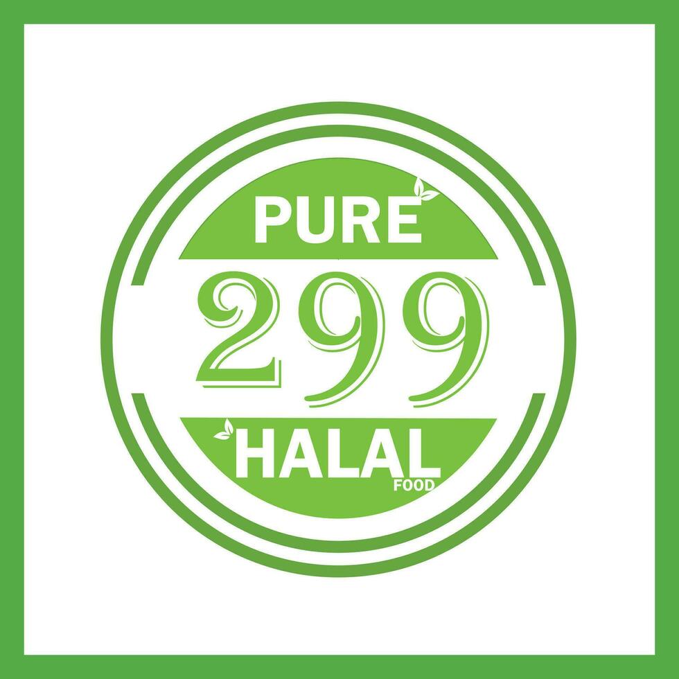 diseño con halal hoja diseño 299 vector