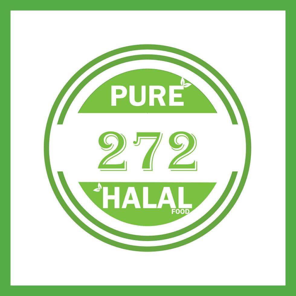 diseño con halal hoja diseño 272 vector