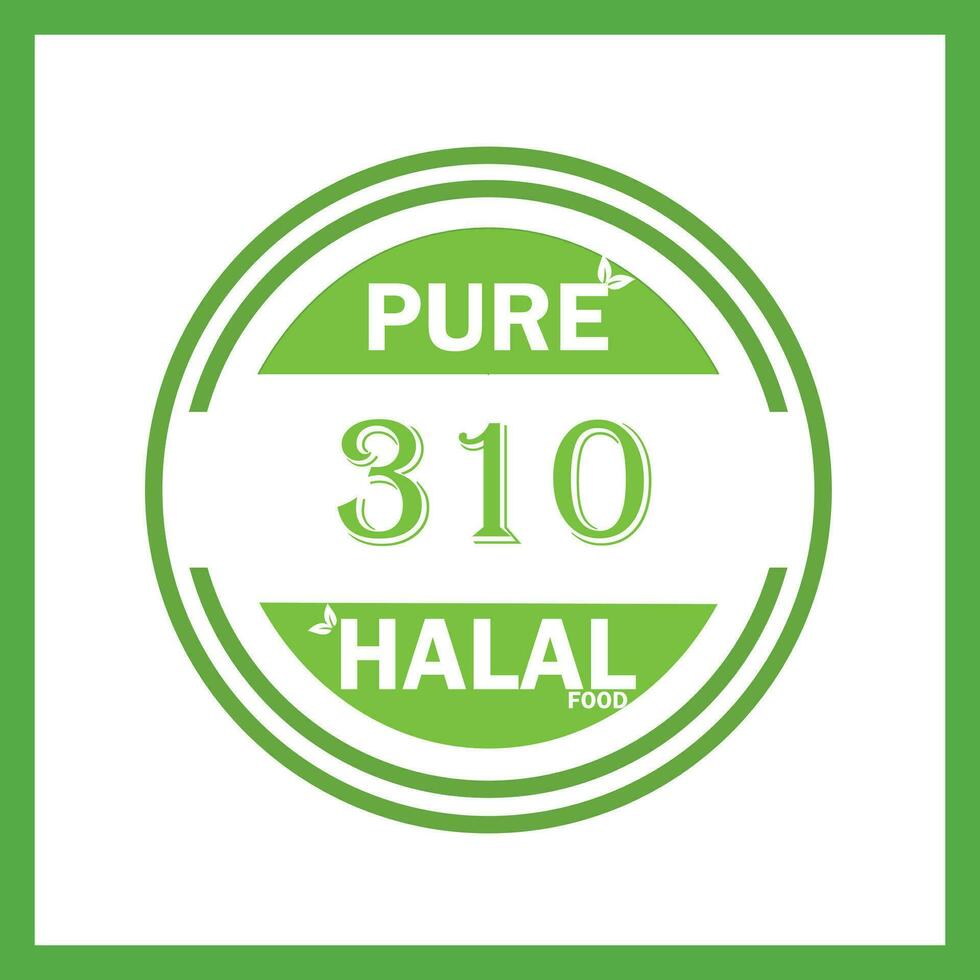 design with halal leaf design 310 vector