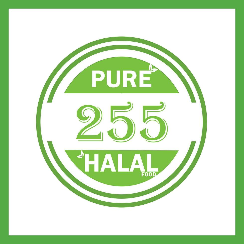 design with halal leaf design 255 vector