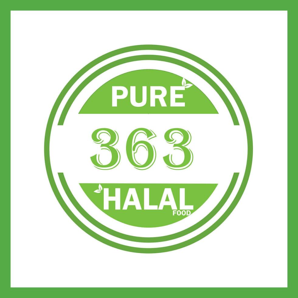 design with halal leaf design 363 vector