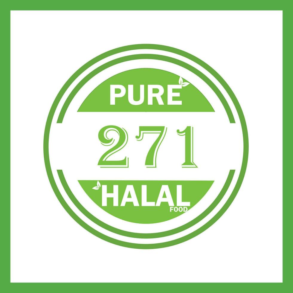 diseño con halal hoja diseño 271 vector