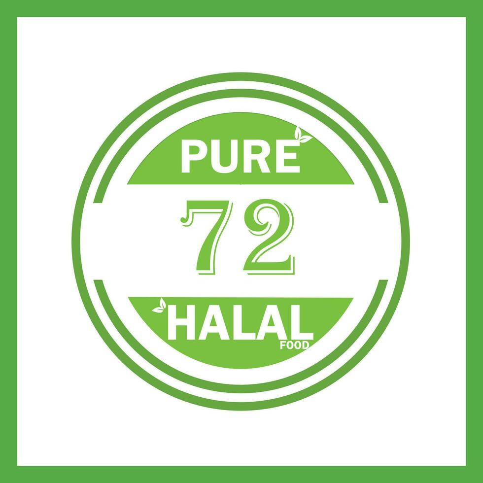 diseño con halal hoja diseño 72 vector