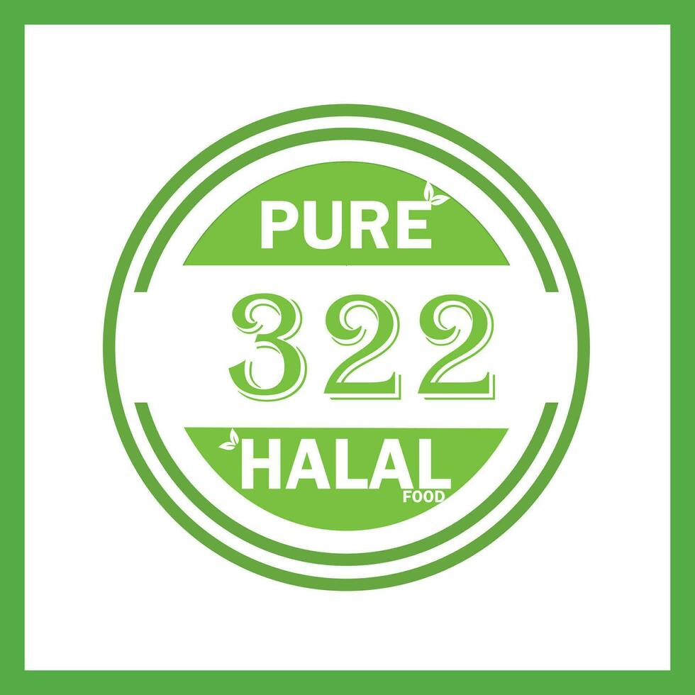 design with halal leaf design 322 vector