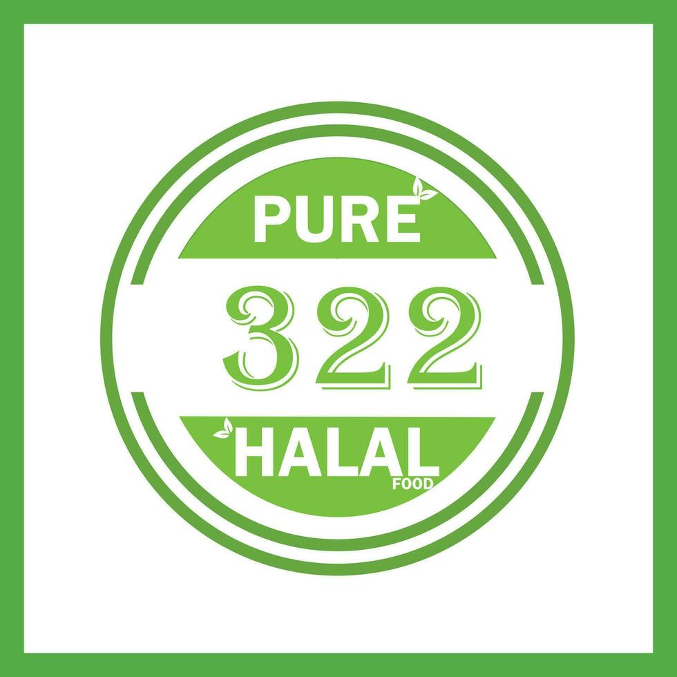 design with halal leaf design 322 vector