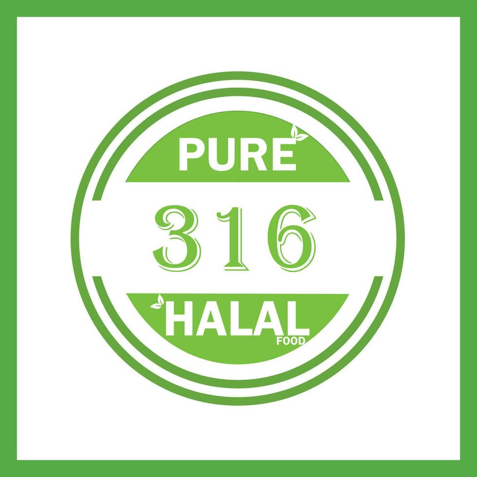 diseño con halal hoja diseño 316 vector