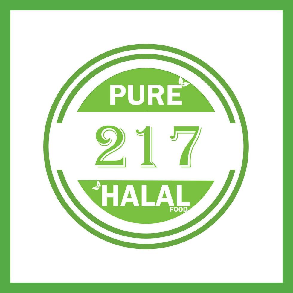 diseño con halal hoja diseño 217 vector