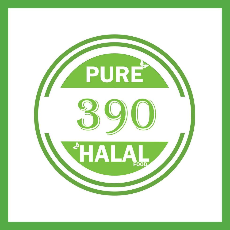 diseño con halal hoja diseño 390 vector