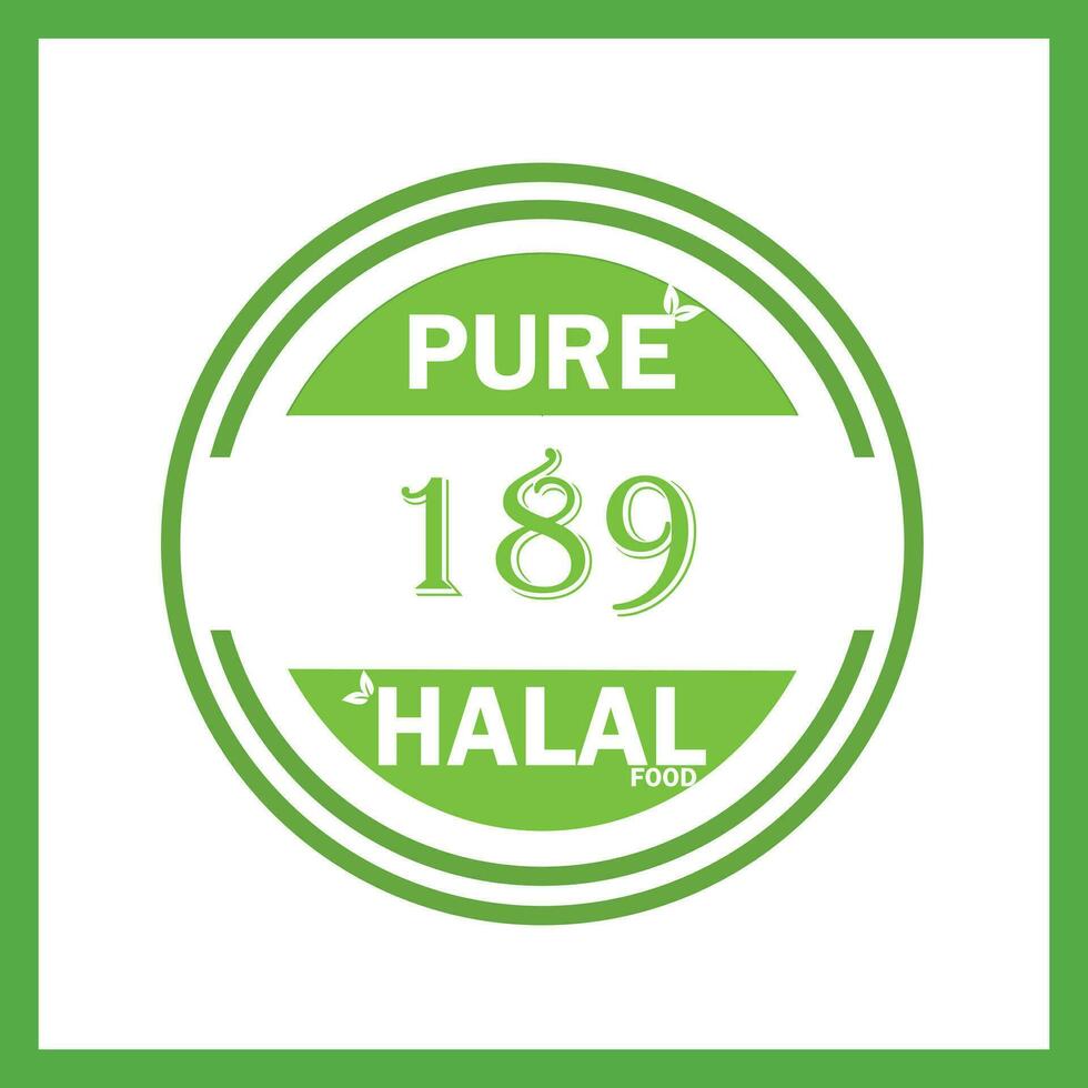 design with halal leaf design 189 vector