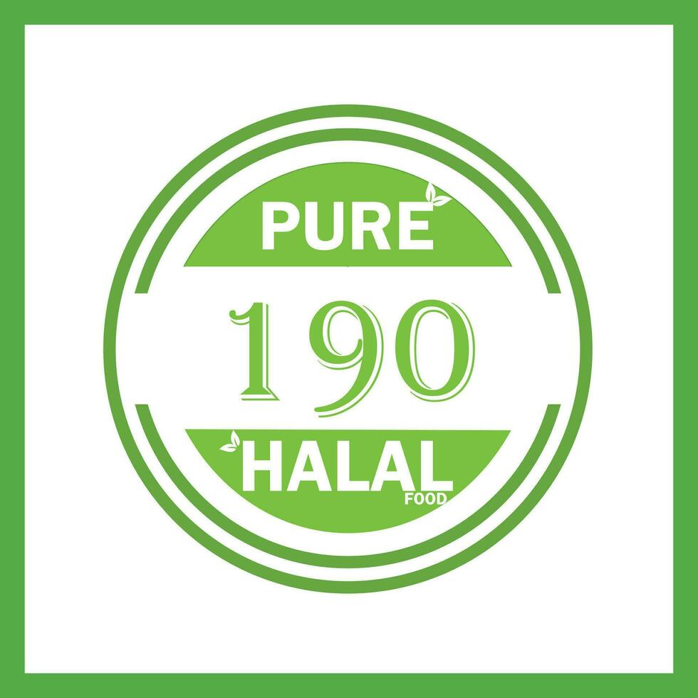 diseño con halal hoja diseño 190 vector