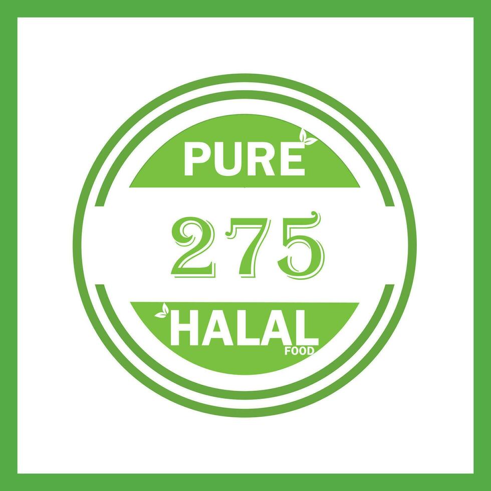 design with halal leaf design 275 vector