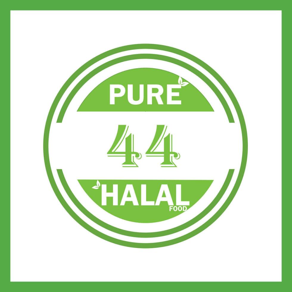 diseño con halal hoja diseño 44 vector