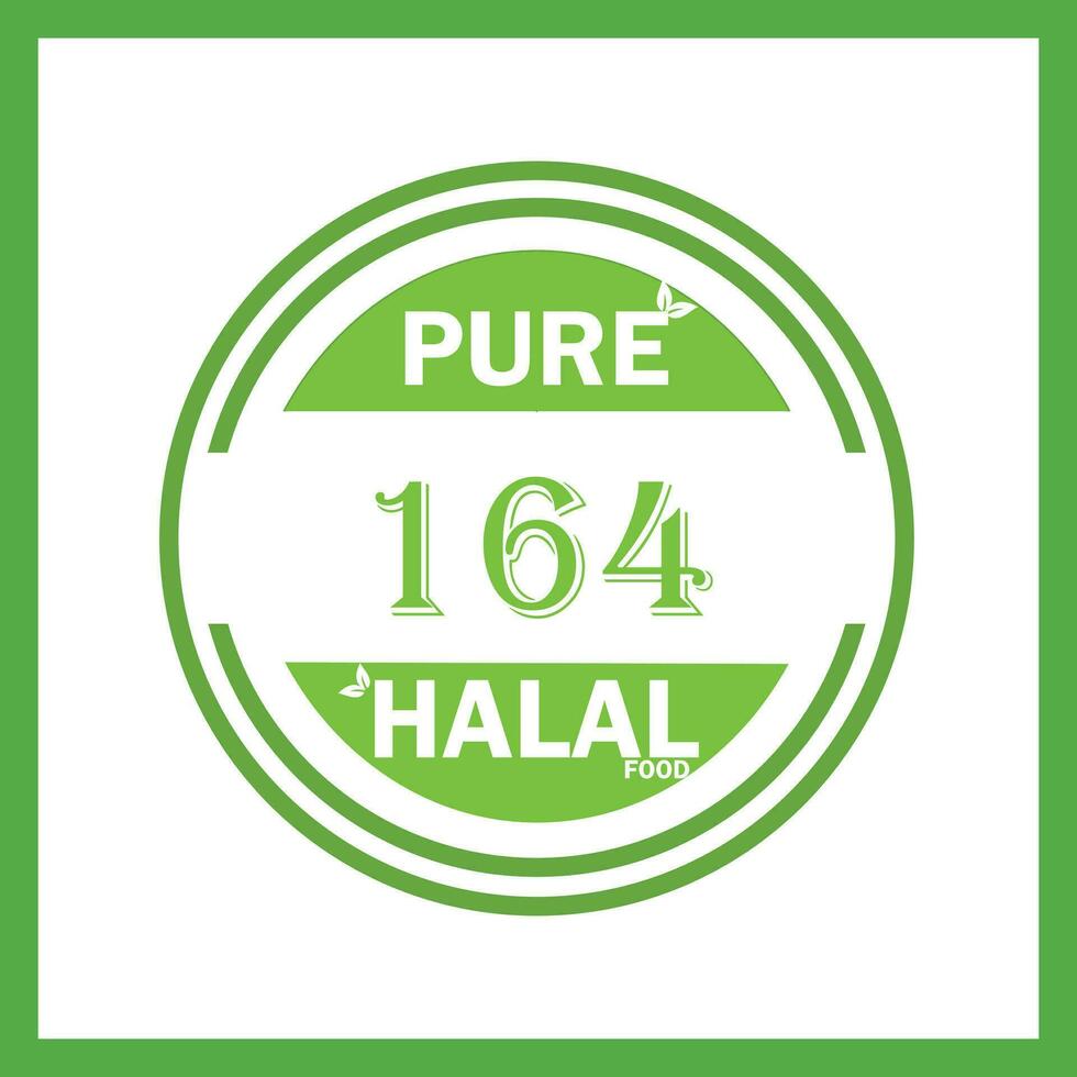 diseño con halal hoja diseño 164 vector