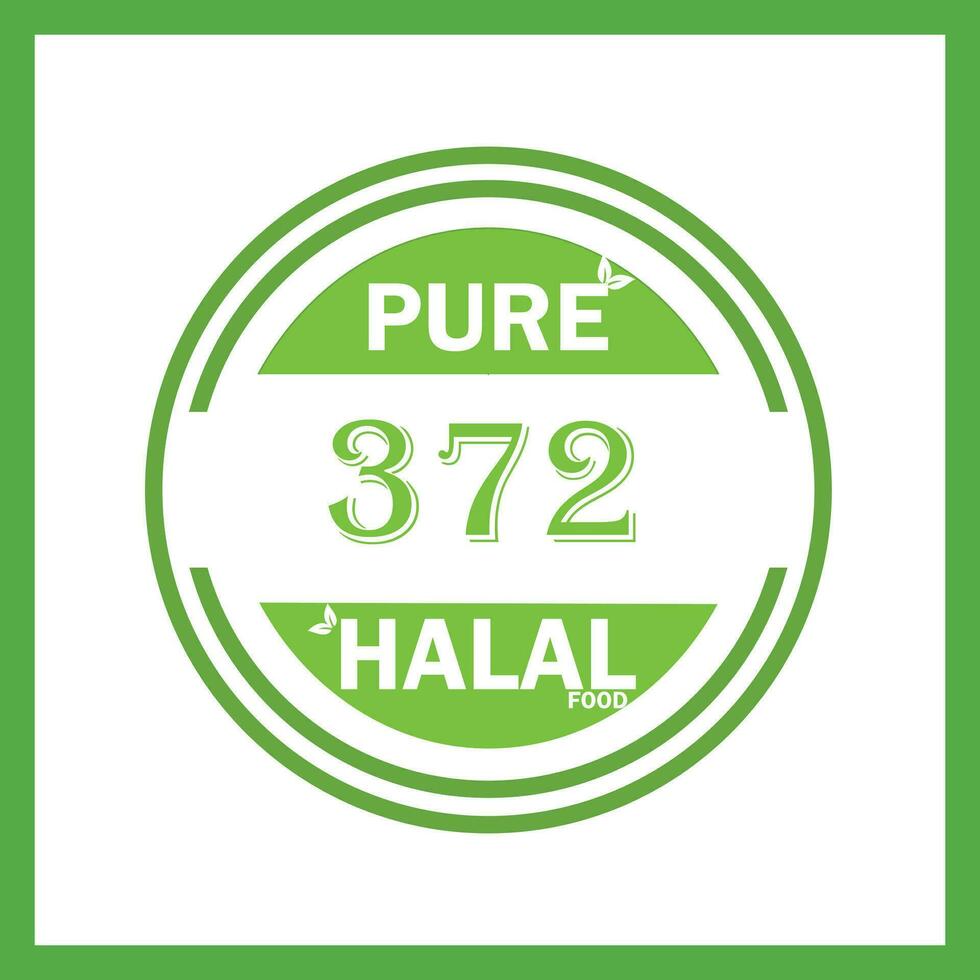 design with halal leaf design 372 vector