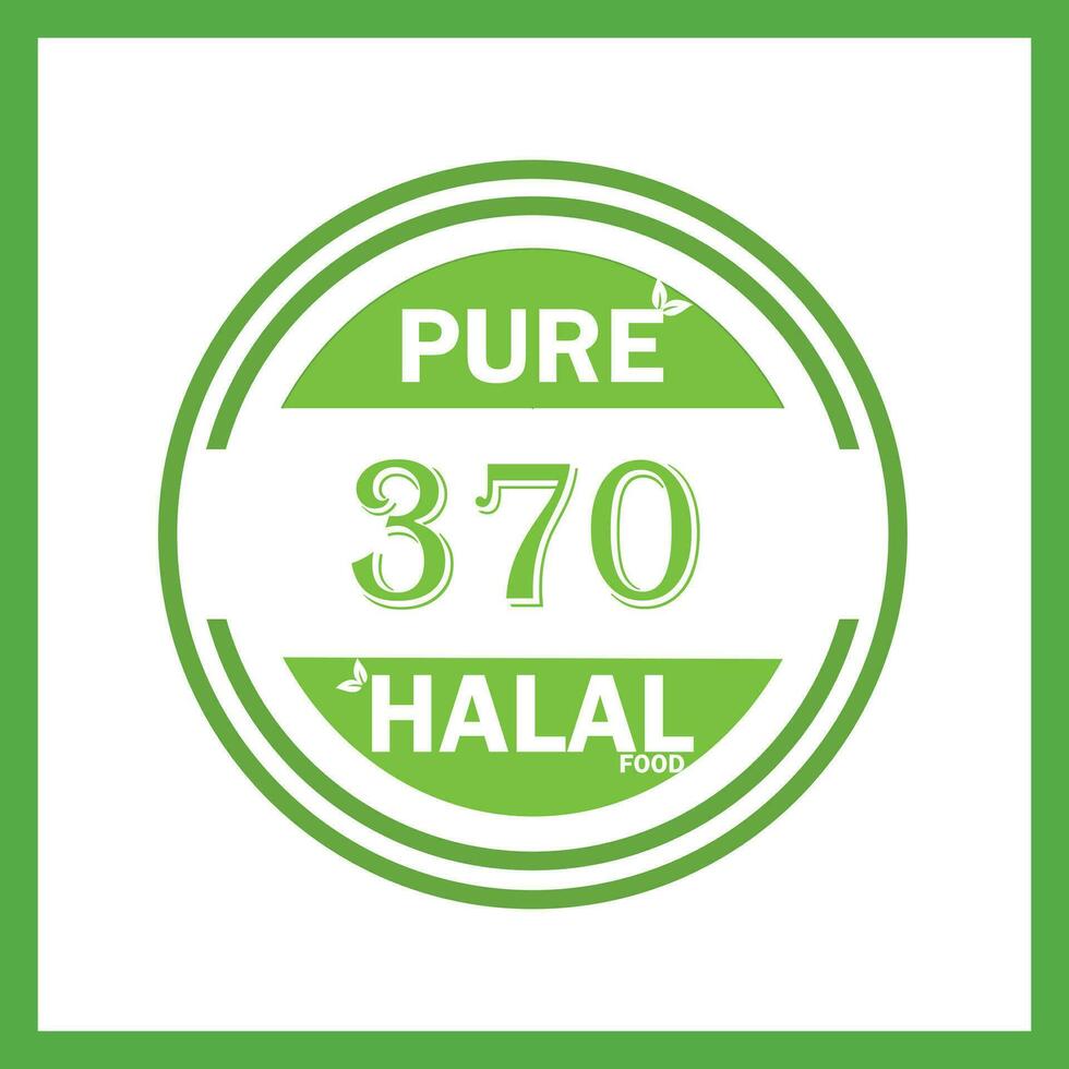 diseño con halal hoja diseño 370 vector